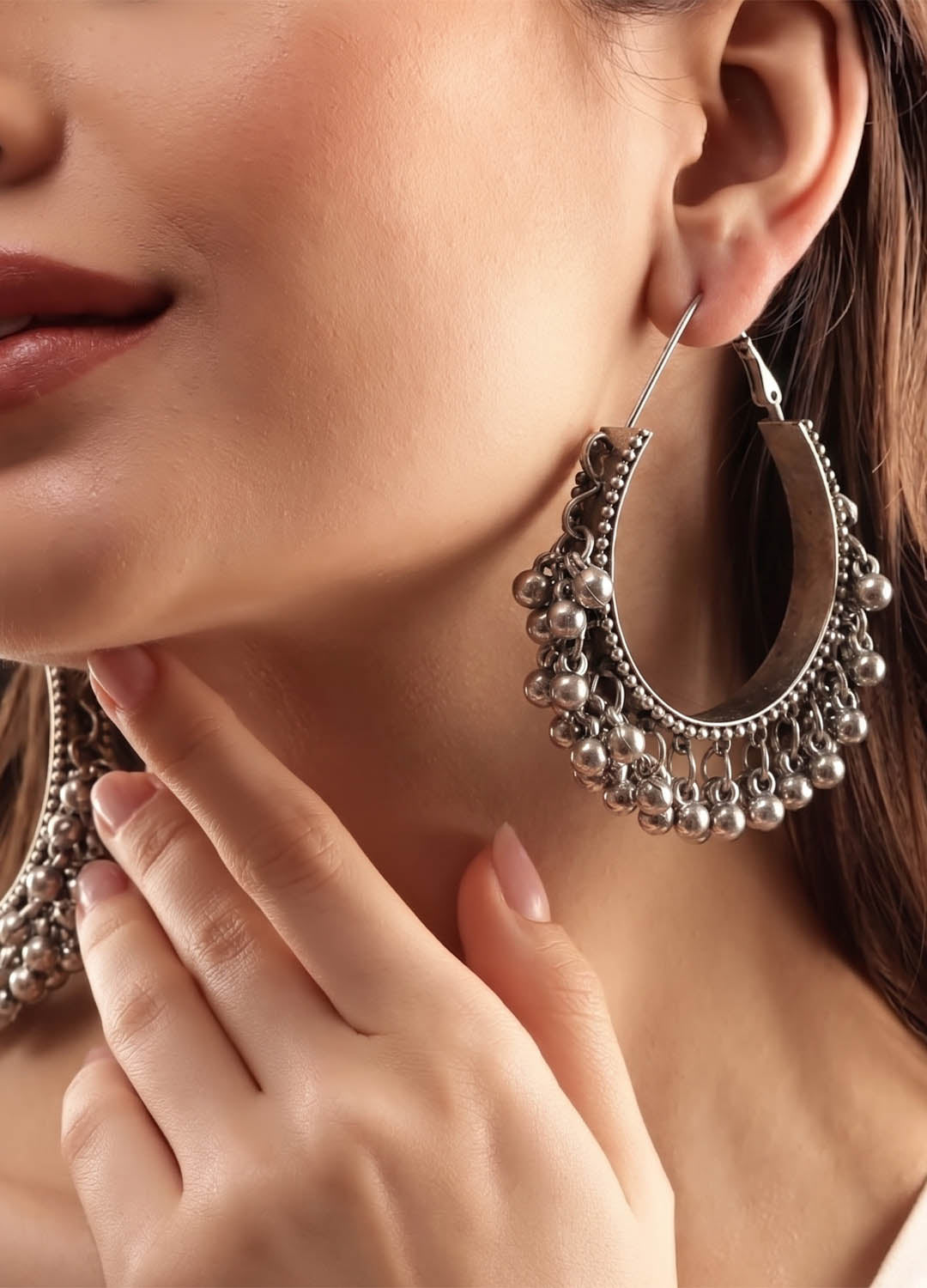 Inayat Oxidised Hoops