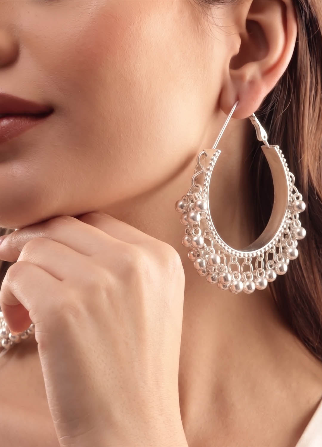 Rajsi Oxidised Hoops