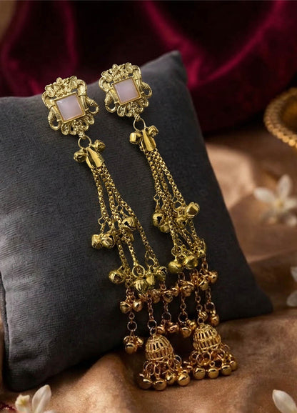 Zeenat Kashmiri Earrings - Pink