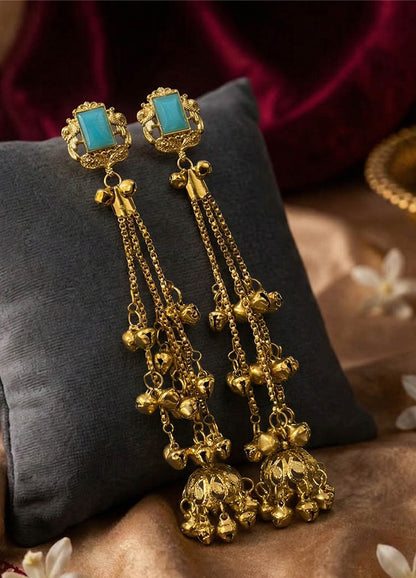 Zeenat Kashmiri Earrings - Mint Green