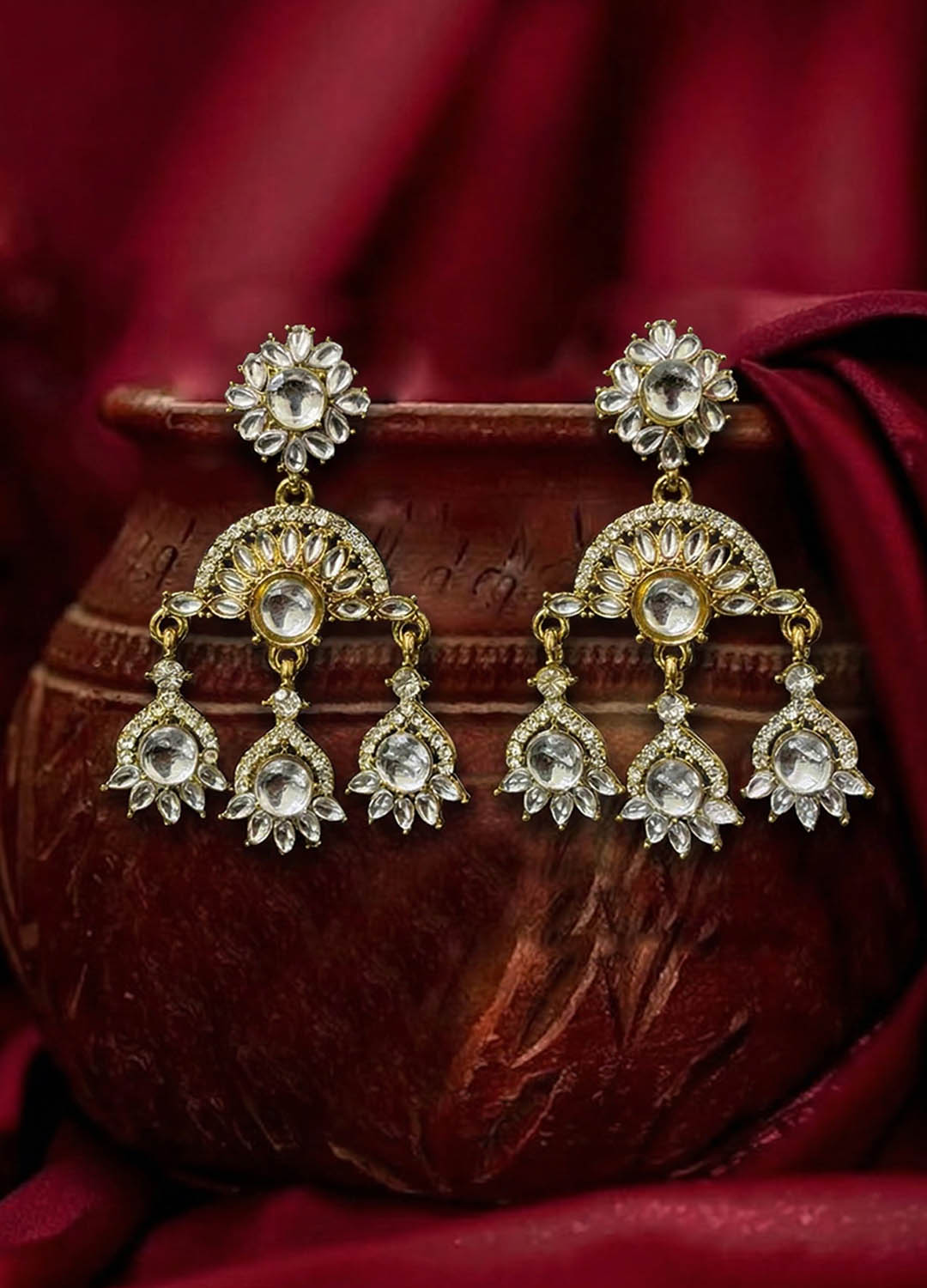 Jhilmil Polki Jhumkis