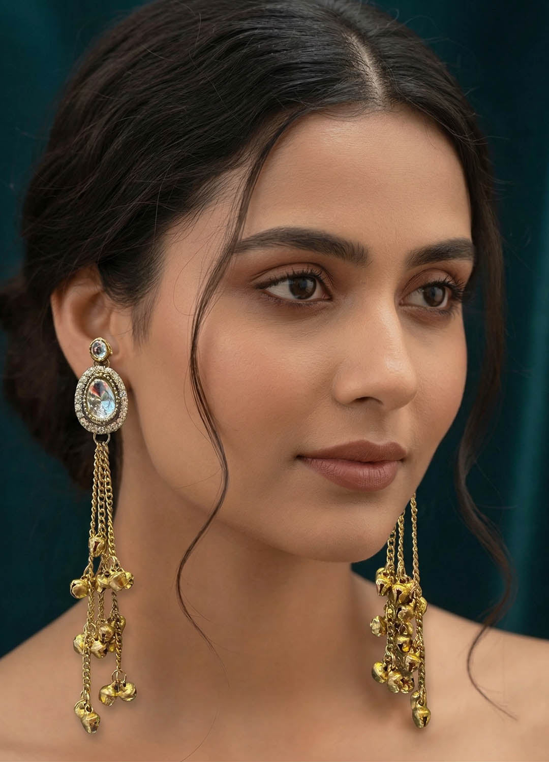 Elegant Kashmiri ethnic earrings with traditional design