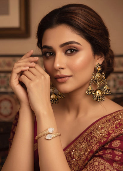 Elegant chand inspired ethnic earrings