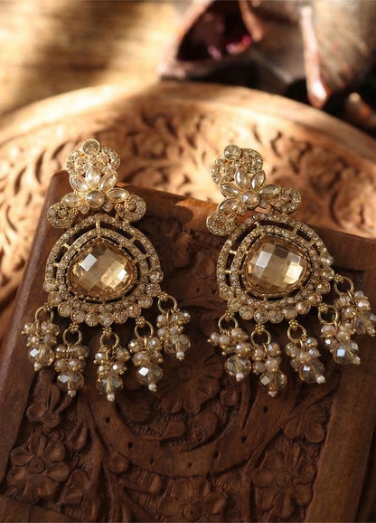 Adhira Polki Earrings - Gold