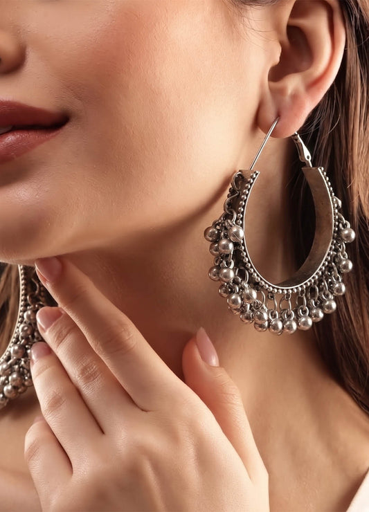 Inayat Oxidised Hoops