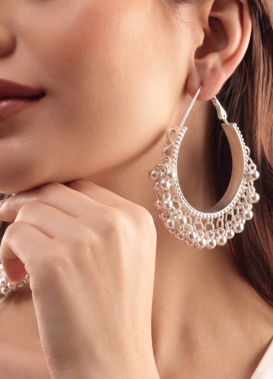 Rajsi Oxidised Hoops