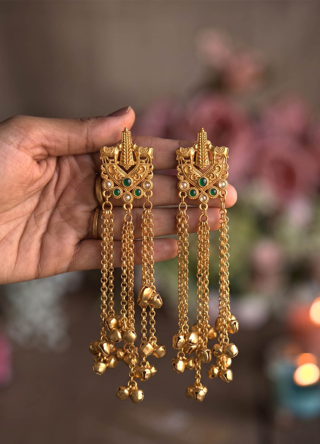 Roshni Kashmiri Earrings - Green